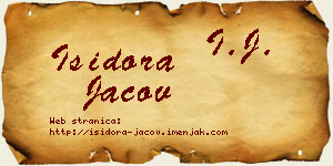 Isidora Jačov vizit kartica